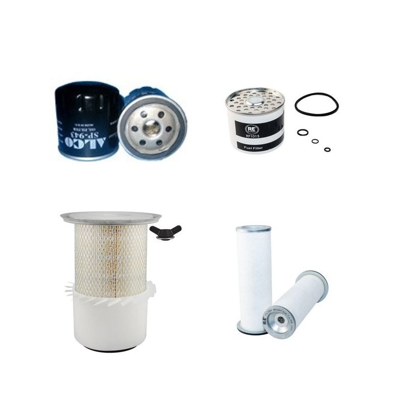 JCB ROBOT Filter Service Kit Air Oil Fuel Filters w/PEUGEOT  Eng. SN  675006-
