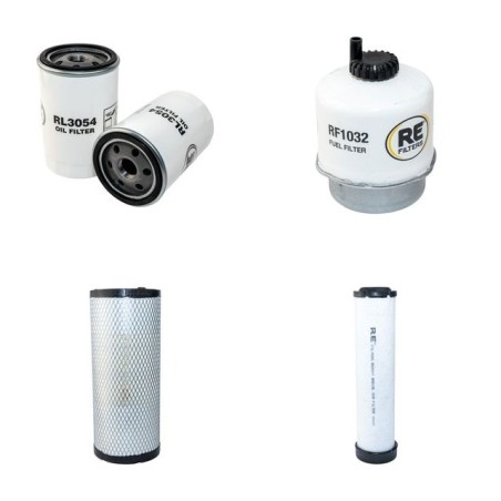 Filter Kit for JCB VMT430-140 Air Oil Fuel Filters with Kohler KDW2204/G Engine Year 2013-