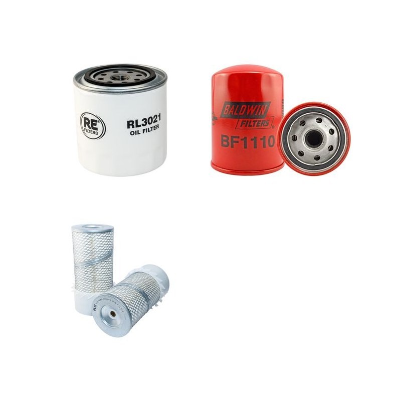 JENSEN A 540 TX Filter Service Kit w/Kubota D1703M Eng. Air, Oil, Fuel Filters