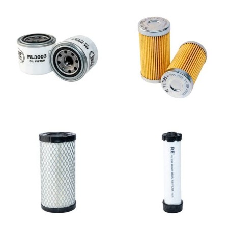Filter Kit for John Deere 2500A Air Oil Fuel Filters with Yanmar 3TNE68C-NJG Engine