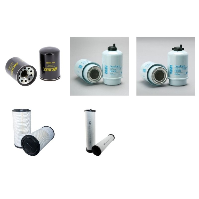 JOHN DEERE 540 G III Filter Service Kit Air Oil Fuel Filters w/6068 TDW 54  Eng. SN  583532-586336 YR  2005-