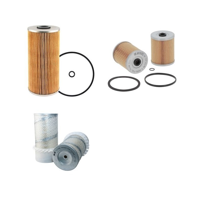 KATO HD 300 GS Filter Service Kit Air Oil Fuel Filters w/Mitsubishi  Eng.