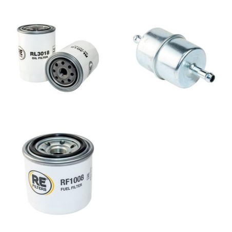KNIKMOPS KM 250 Filter Service Kit Air Oil Fuel Filters w/Kubota V2403EU1 Eng.