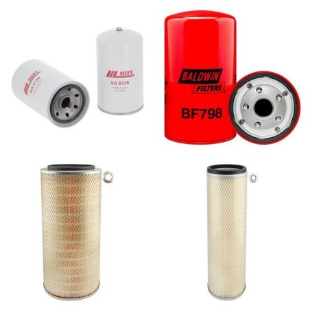 Filter kit for Kobelco CKE800 Air Oil Fuel Filters with Mitsubishi Engine
