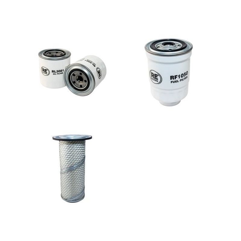 Filter kit for Kobelco SK045II Air Oil Fuel Filters with Mitsubishi K4N Engine