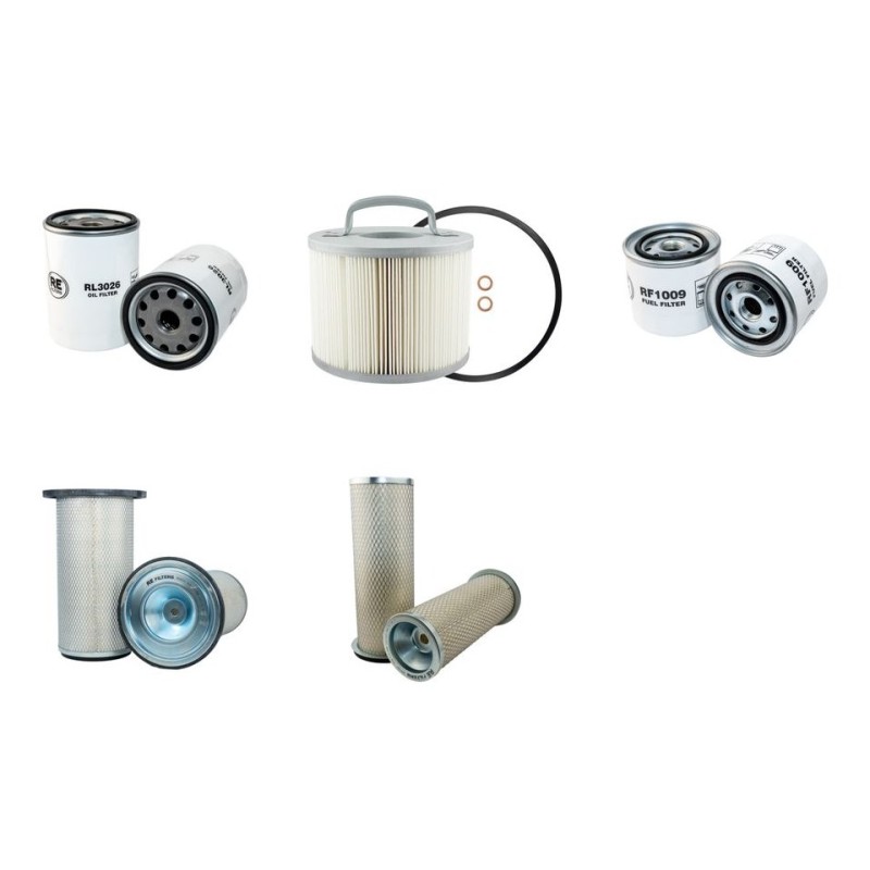 Filter kit for Kobelco SK120III Air Oil Fuel Filters with Isuzu 4BD1-T Engine