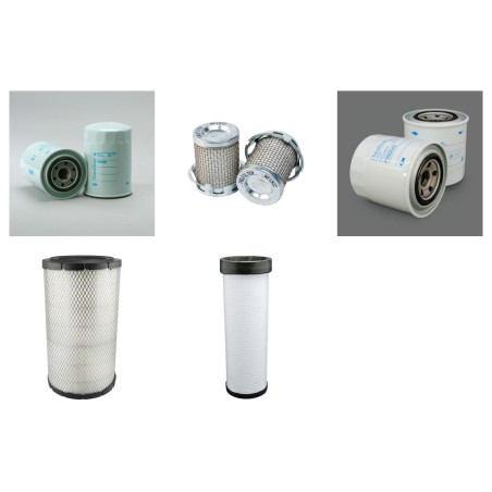 Filter kit for Kobelco SK170LC Air Oil Fuel Filters with Mitsubishi 4D34-TLU2A Engine Year 2003-