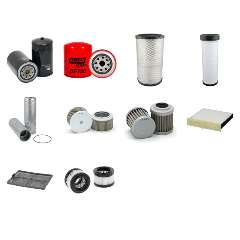 Filter kit for Kobelco SK210-6E with Mitsubishi 6D34-TLU2D Engine Serial No YN08-35145 Year -2005