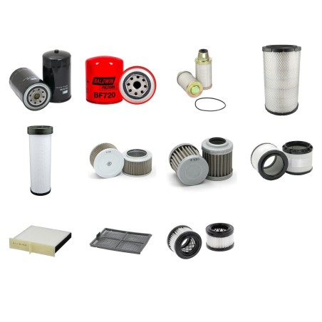 Filter kit for Kobelco SK210-6E with Mitsubishi 6D34-TLU2D Engine Serial No YN09-35146- Year 2005-