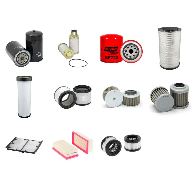 Filter kit for Kobelco SK235SR-1E with Mitsubishi 6D34-TLUD2Dd Engine Year 2005-