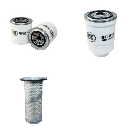 KOBELCO SK 45 SR Filter Service Kit Air Oil Fuel Filters w/Mitsubishi K4N-D31YSA Eng.
