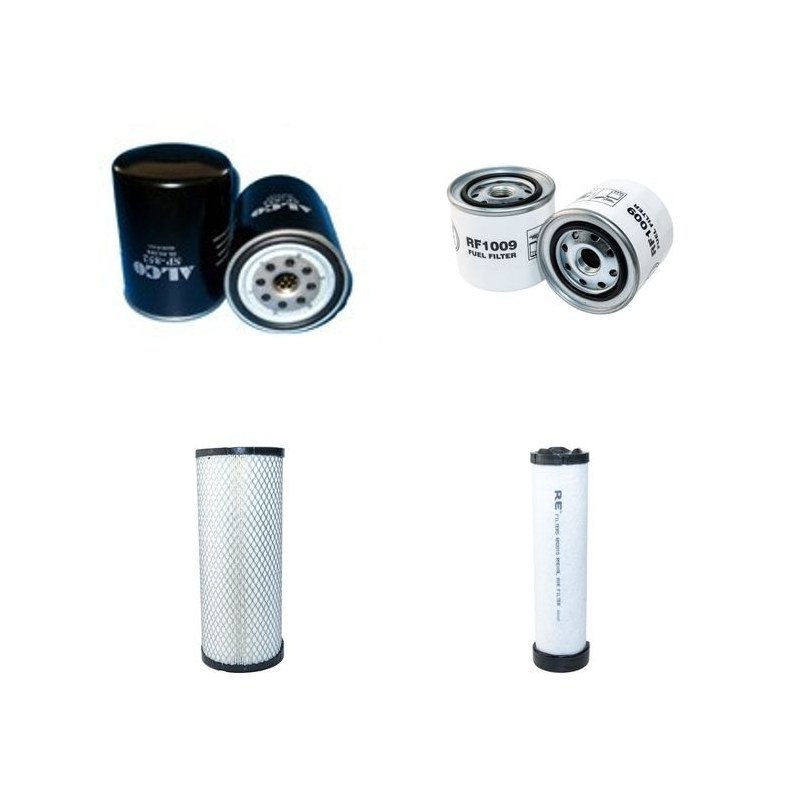 Filter kit for Kobelco SK70SR Air Oil Fuel Filters with Isuzu 4JB1 Engine Year 2005-