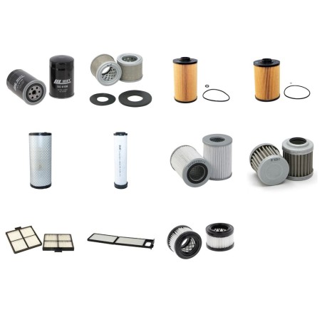 Filter kit for Kobelco SK75SR-3 with Isuzu 4Le2X Engine Serial No YT08.30001-2013-