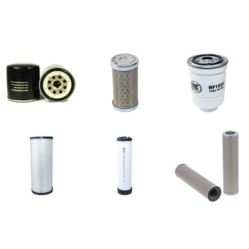 Filter kit for Kobelco SK75UR with Isuzu A4Jb1.Pya Engine