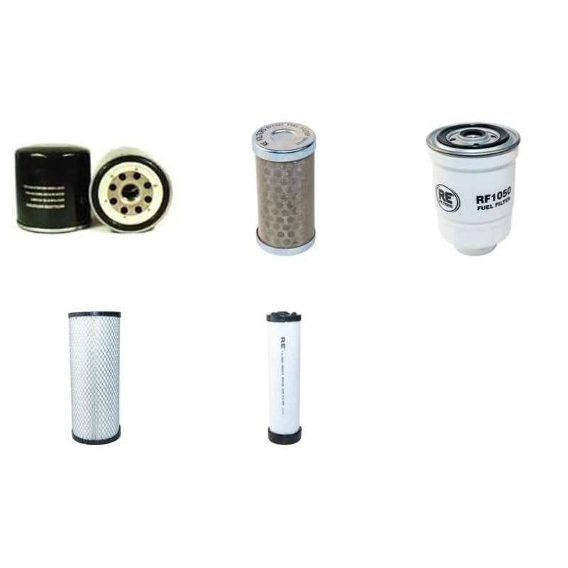 Filter kit for Kobelco SK75UR Air Oil Fuel Filters with Isuzu A4JB1.PYA Engine