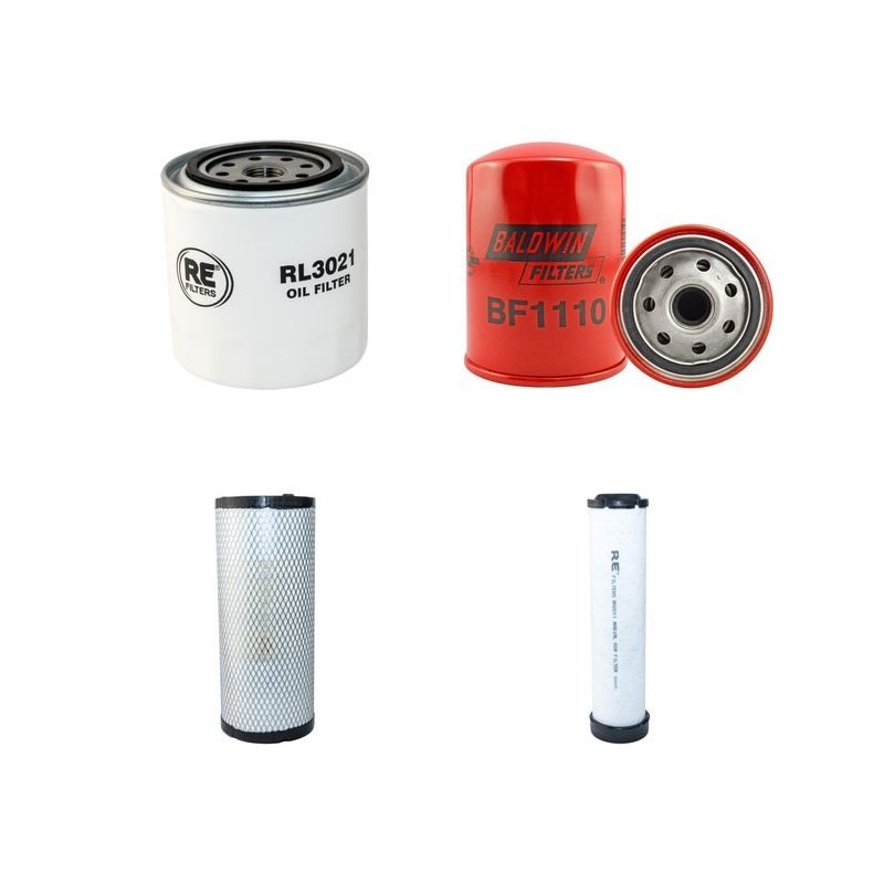 AUSA C 250 H Filter Service Kit Air Oil Fuel Filters w/Kubota V2003T Eng.   YR  2008-