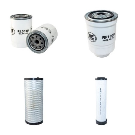 AUSA C 300 HI Filter Service Kit Air Oil Fuel Filters w/Kubota V2403 Eng.   YR  2012-