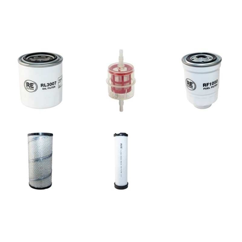AUSA C 500 H Filter Service Kit Air Oil Fuel Filters w/Kubota V3600T-ET02B Eng.   YR  2014