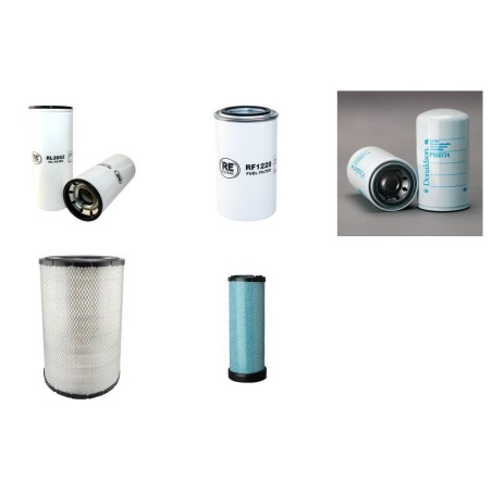 Filter Kit for Komatsu D65WX-17 Air Oil Fuel Filters with Komatsu SAAD6D114E-5 Engine