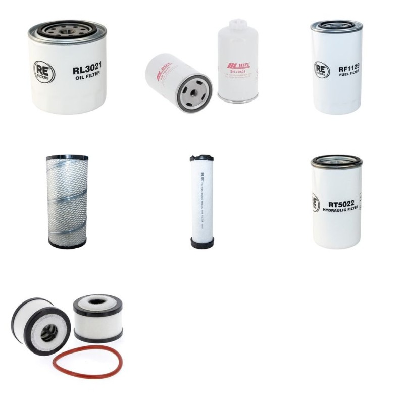 AUSA D 600 APG Filter Service Kit w/Kubota V3800-CRTIR4V Eng.   YR  2015