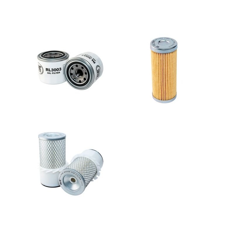 KOMATSU PC 10 Filter Service Kit Air Oil Fuel Filters w/KOMATSU 3082AEF18 Eng.