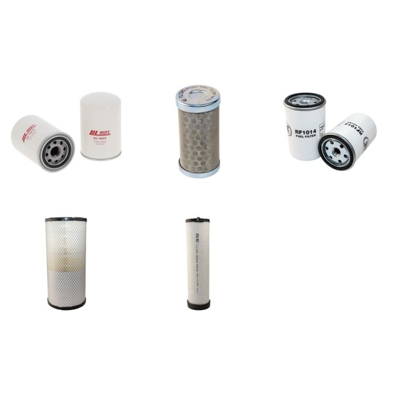 Filter Kit for Komatsu PC160-7KLC Air Oil Fuel Filters with Komatsu SAA4D102E Engine Serial No K40001- YR 2006-