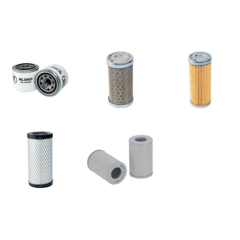 Filter Kit for Komatsu PC18MR-2 with Komatsu 3D76E Engine