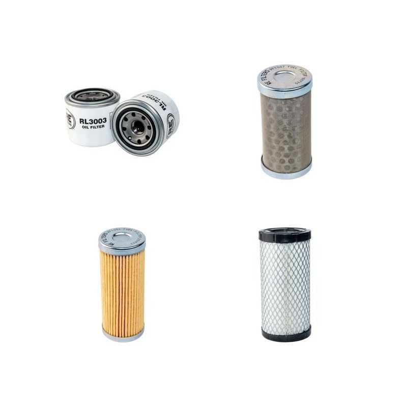 Filter Kit for Komatsu PC18MR-2 Air Oil Fuel Filters with Komatsu 3D76E Engine