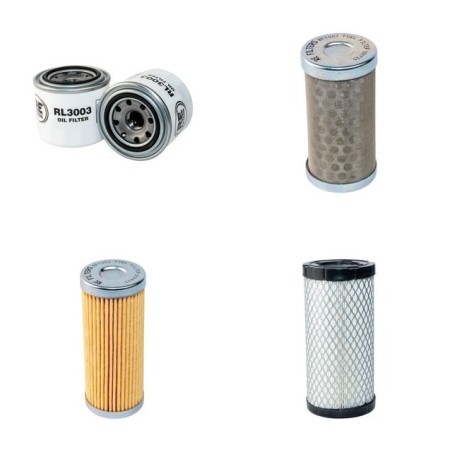 KOMATSU PC 18 MR-2 Filter Service Kit Air Oil Fuel Filters w/KOMATSU 3D76E Eng.