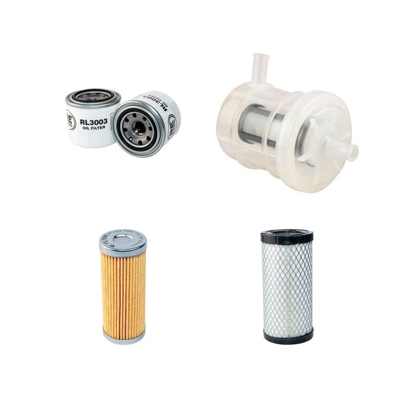 Filter Kit for Komatsu PC20MRX-1 Air Oil Fuel Filters with Komatsu 3D74E-N3A Engine Serial No 10001- YR 2004-