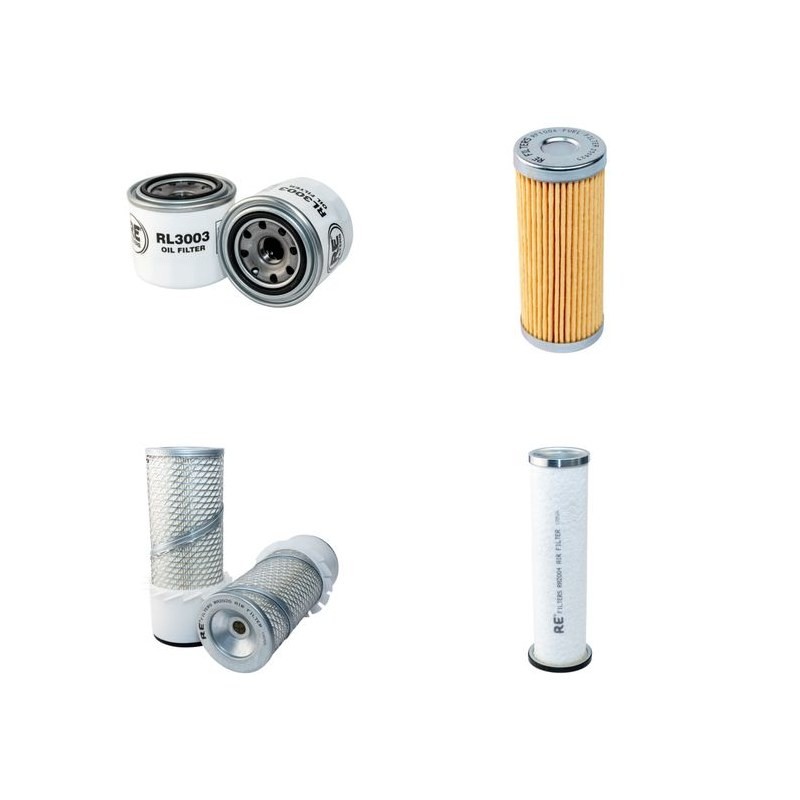 KOMATSU PC 28 UU-2 Filter Service Kit w/Komatsu 3D82/84 Eng. Air, Oil, Fuel Filters