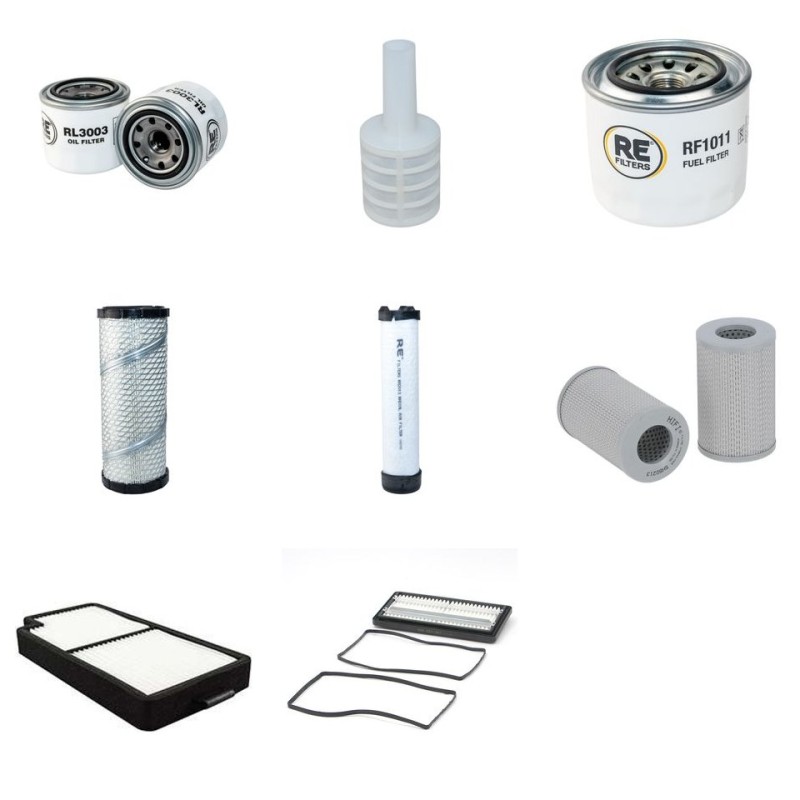 KOMATSU PC 30 MR-2 Filter Service Kit w/Komatsu 3D84 Eng. SN F00103-2008-