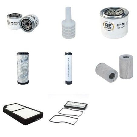Filter Kit for Komatsu PC30MR-2 with Komatsu 3D84 Engine Serial No F00103-2008-