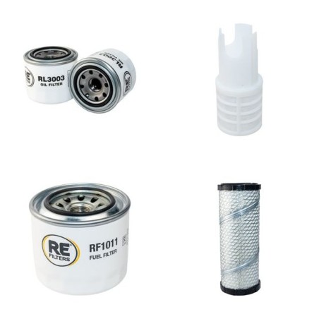 KOMATSU PC 35 MR 3 Filter Service Kit Air Oil Fuel Filters w/KOMATSU 3D88EBPDA Eng.   YR  2007-
