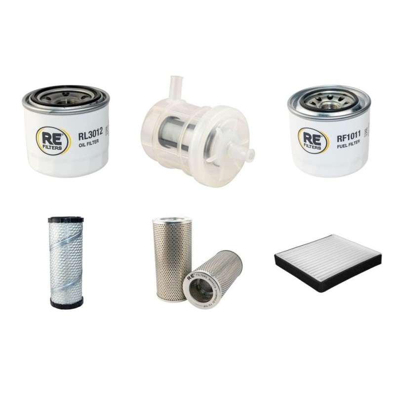Filter Kit for Komatsu PC35R-8 with Yanmar Engine Serial No F21701-