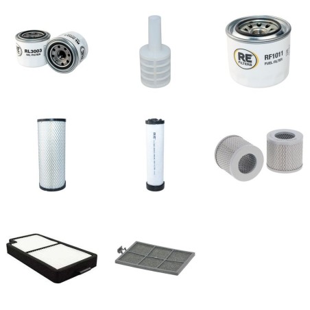 KOMATSU PC 55 MR 3 Filter Service Kit w/KOMATSU  Eng. SN  15001- YR  2009-