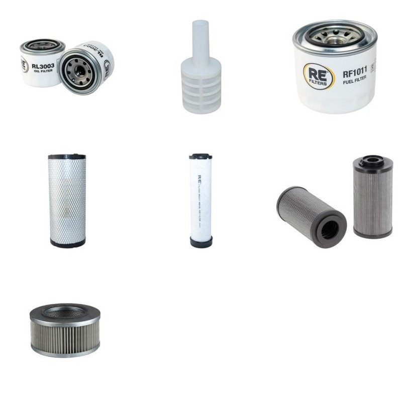 KOMATSU PC 75 R-2 HD Filter Service Kit w/KOMATSU 4D98E2XFB Eng. SN  22E5210500- YR  2005-