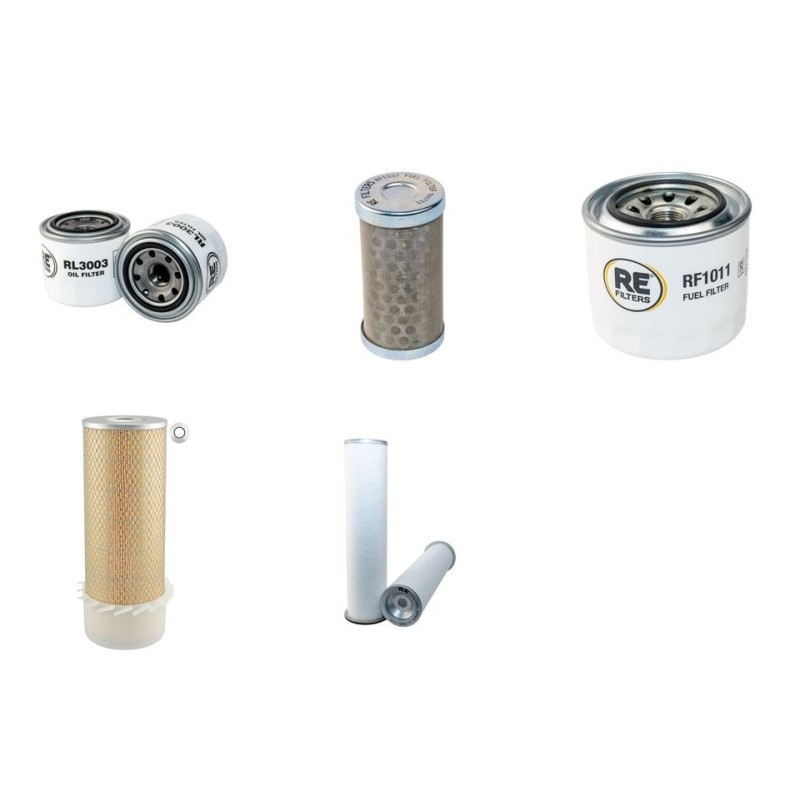 KOMATSU PC 75-1 Filter Service Kit Air Oil Fuel Filters w/KOMATSU 4D98E-1FB Eng.