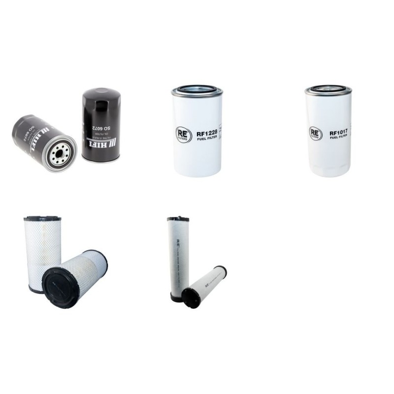 KOMATSU PW 160-7E0 Filter Service Kit Air Oil Fuel Filters w/KOMATSU SAA4D107E-1 Eng. SN  H55051-H55837 YR  2010-