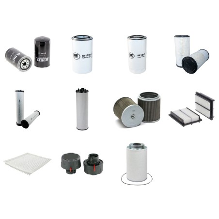 Filter Kit for Komatsu PW160-7E0 with Komatsu SAA4D107E-1 Engine Serial No H55838- YR 2010-