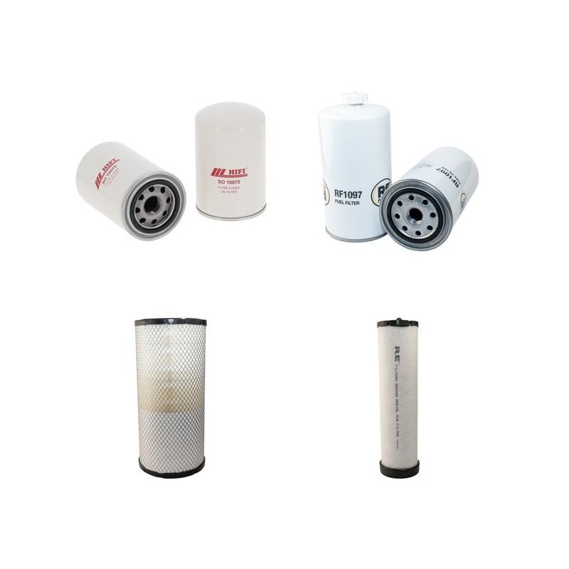 Filter Kit for Komatsu PW160-7H Air Oil Fuel Filters with Komatsu SAA-4D-102E2 Engine Serial No H50051- YR 2006-