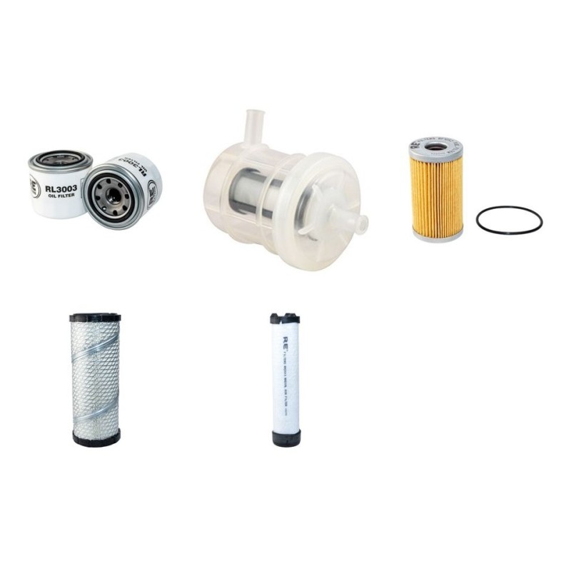 Filter Kit for Komatsu SK818 Air Oil Fuel Filters with Komatsu 4D88E-1FD Engine YR 2003-
