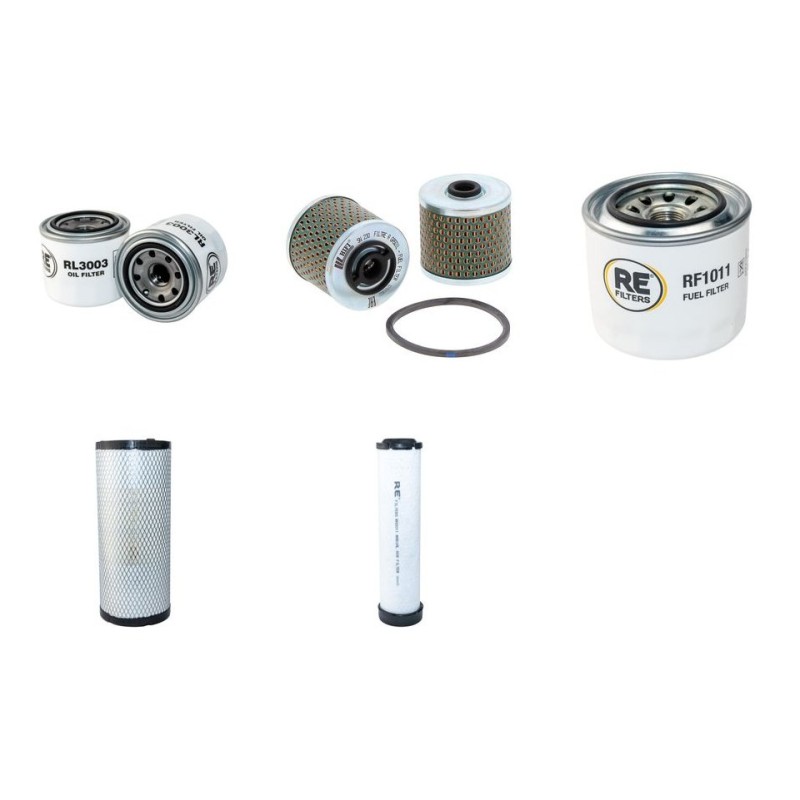 Filter Kit for Komatsu WA85-3 Air Oil Fuel Filters with Komatsu 4D98E-2HC Engine YR 2004-