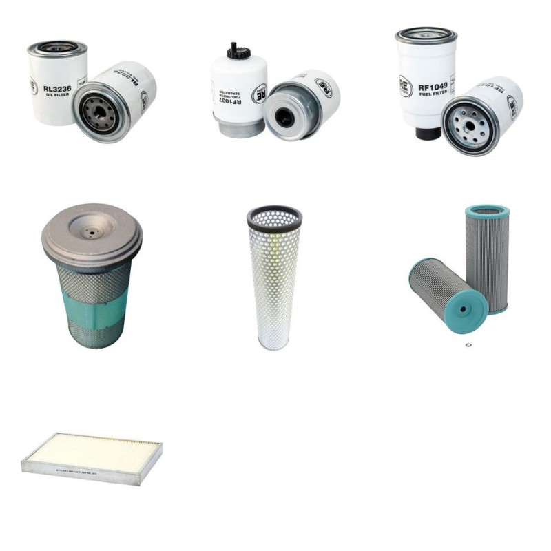 Filter Kit for Komatsu FOREST 820 with VALMET Engine Serial No 637-