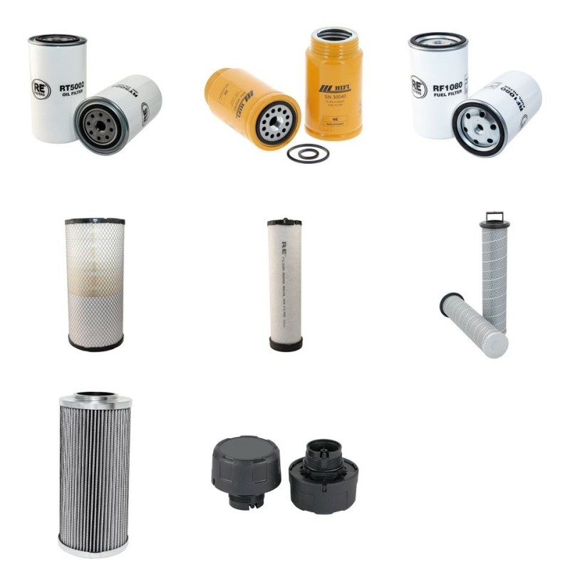 KOMPTECH MAGNUM II Filter Service Kit w/Perkins 1104D-E44TA Eng. SN  66003- YR  2012