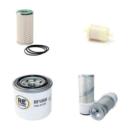 KUBOTA KH 10 Filter Service Kit Air Oil Fuel Filters w/Kubota D1101 Eng. SN  -51041