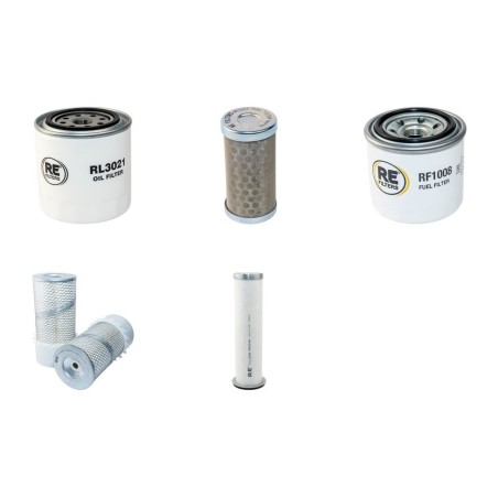 Kubota KX161-2 Filter Service Kit Air, Oil, Fuel Filters After S/N 50135-