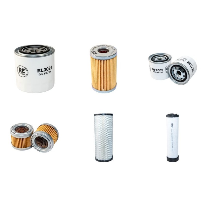 Filter Kit for Kubota KX 251 Alpha Air Oil Fuel Filters with Kubota V3300 Engine SN -3U2804