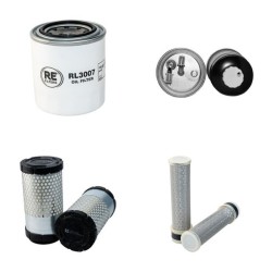 KUBOTA KX 36-2 ALPHA Filter Service Kit w/Kubota  Eng.  Air, Oil, Fuel Filters Serial No 58052-