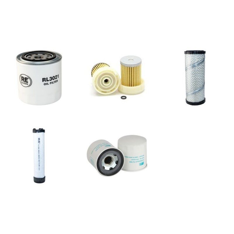 KUBOTA L 3400 DT Filter Service Kit w/Kubota D1703-Ma-E2-A Eng.
